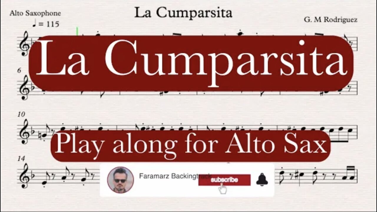 La Cumparsita - Rodriguez | Play along for Alto Saxophone