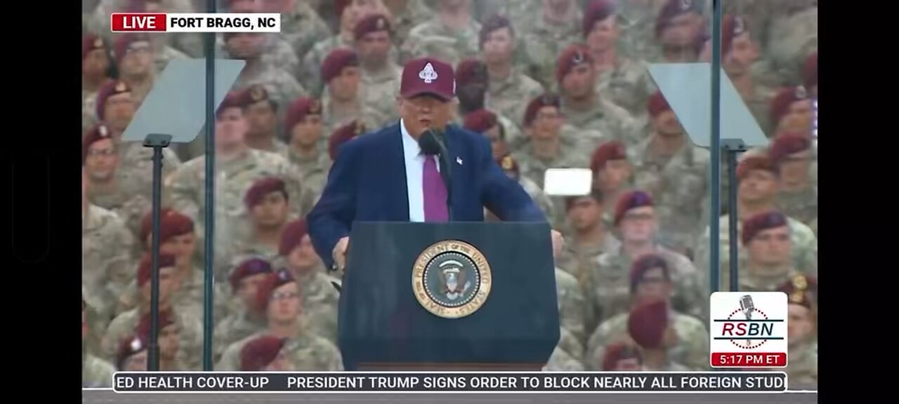 President Trump low tone at the end, EBS incoming!