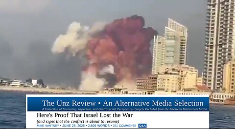 Here's Proof That Israel Lost The War, by Mike Whitney - The Unz Review 28 June 2025