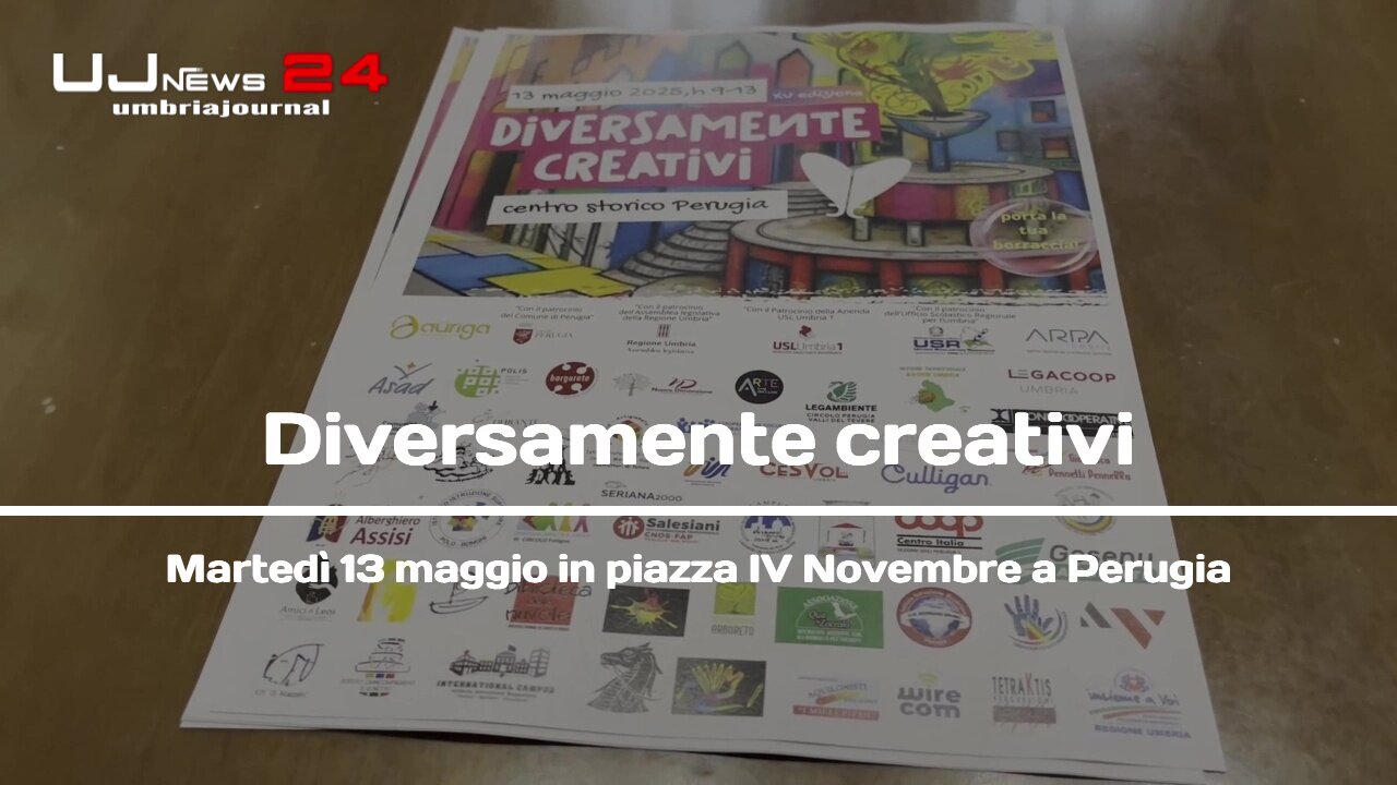 Diversamente creativi Martedì 13 maggio in piazza IV Novembre a Perugia