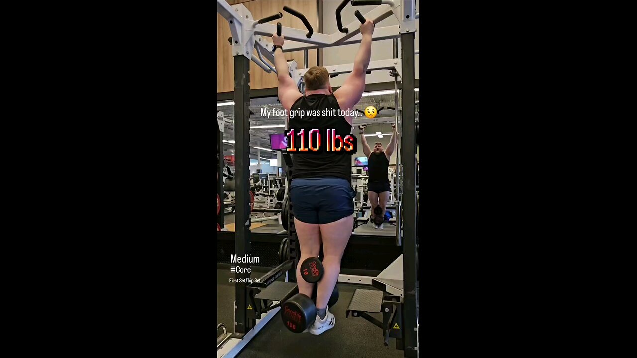 110lbs Hanging Ab Crunches [Full-Hang] (Medium) 💪