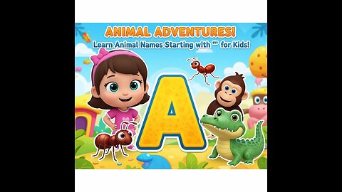Animal Adventures! Learn Animal Names Starting with 'A' for Kids!