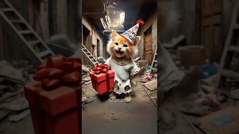 Poor Cat Was Mocked by His Friends Who Gave Him a Torn Shirt on His Birthday