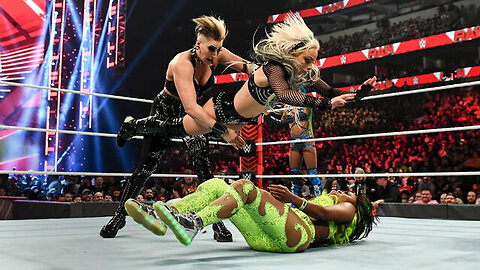 Banks & Naomi vs. Ripley & Morgan - Championship Contender's Match: Raw, April 4, 2022 @wwefree