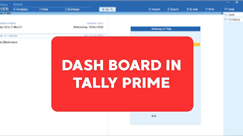 Tally Prime Dashboard Feature Uses In Hindi | CBD IT SOLUTION