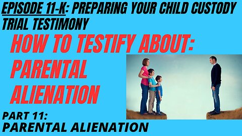 Ep 11K:Parental Alienation - How To Identify It & Testify About it in Family Court