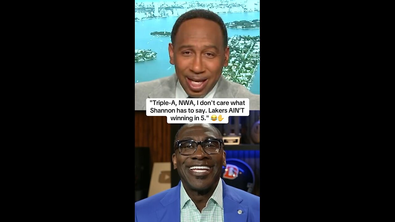 Stephen A. Smith did not hold back on Shannon Sharpe’s Lakers today on First Take 😂🤣