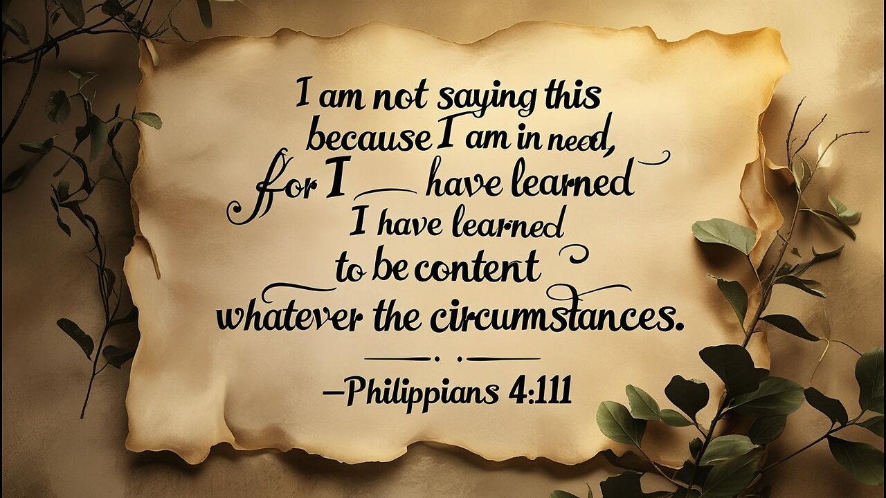Restful Philippians 4:11 Learning to be satisfied