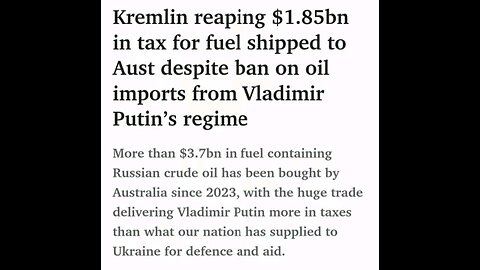 Australia's Gives More Money To Russia Than Ukraine-Petroleum Talks BS Walks
