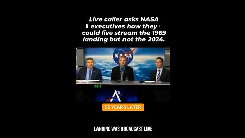 Live caller asks NASA executives how they could live stream the 1969 landing but not the 2024