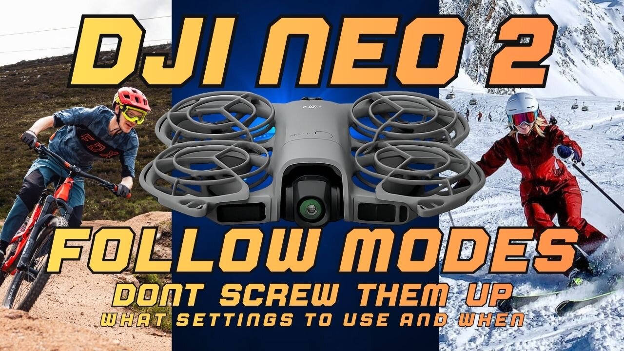 DJI Neo 2 Follow Mode Secrets | Best Settings Cycling Follow & Ski Follow #dji #skiing #cycling