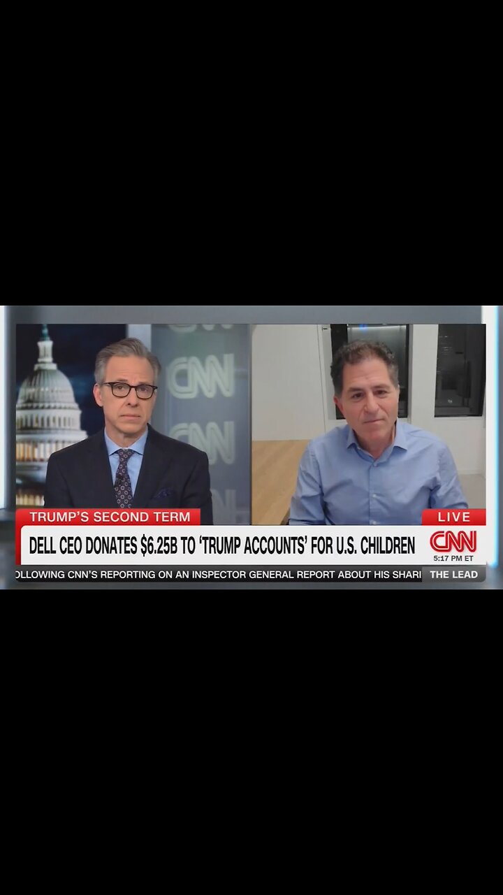 Michael Dell Tells CNN His $6B for Trump Kids’ Savings Is Not Political