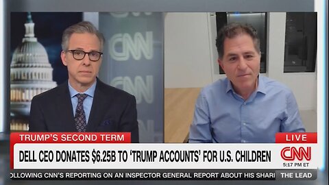Michael Dell Tells CNN His $6B for Trump Kids’ Savings Is Not Political