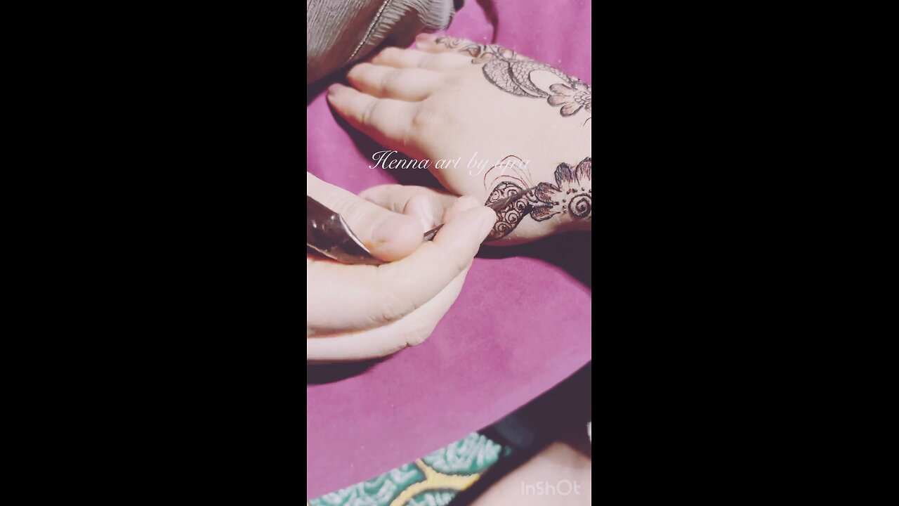 Eid Henna Art | Elegant Floral & Crescent Moon Mehndi Design”