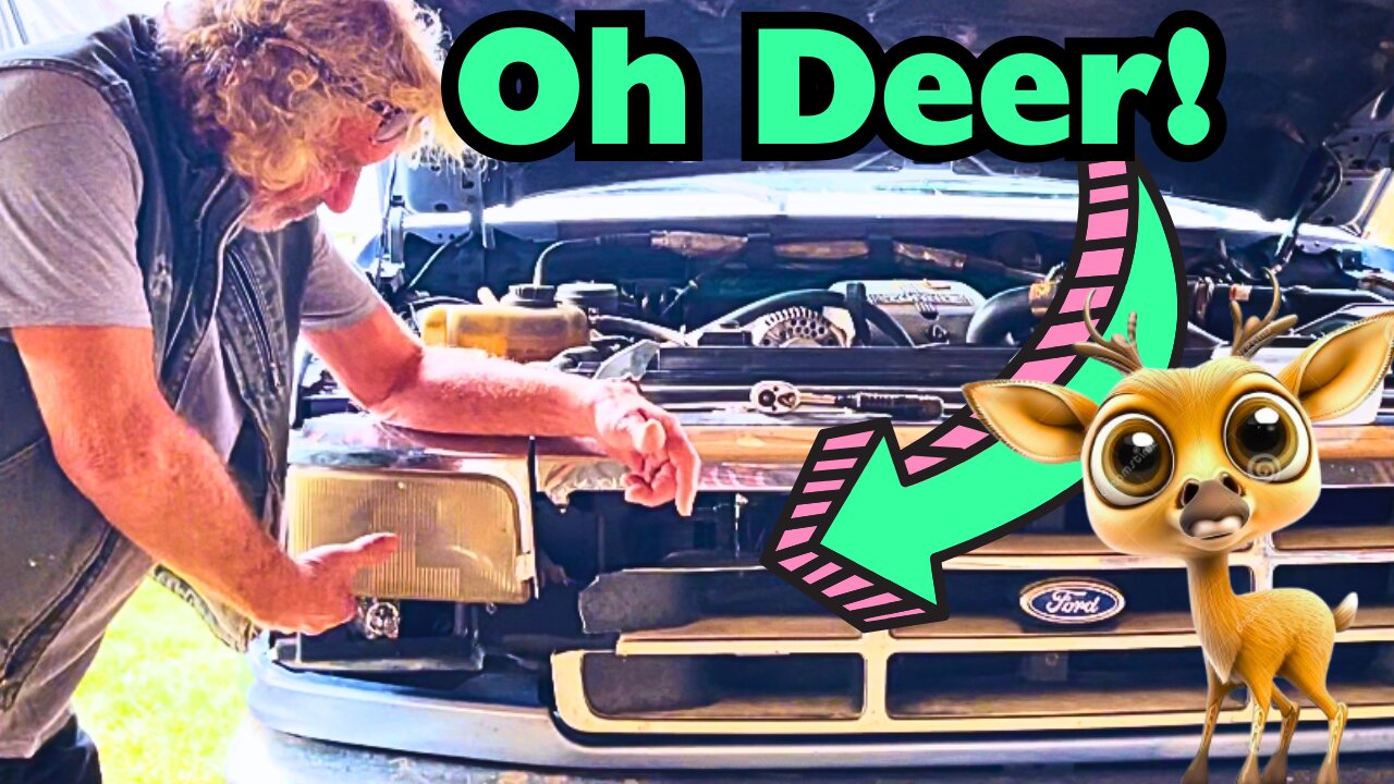 Ford F350 Front-End Wrecked by Deer | DIY Repair to Restore Our Truck