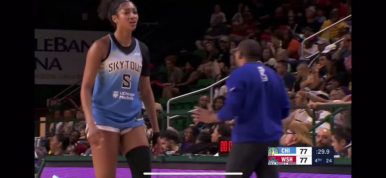 WNBA star, Angel Reese, knocks down the coaches clipboard out of frustration
