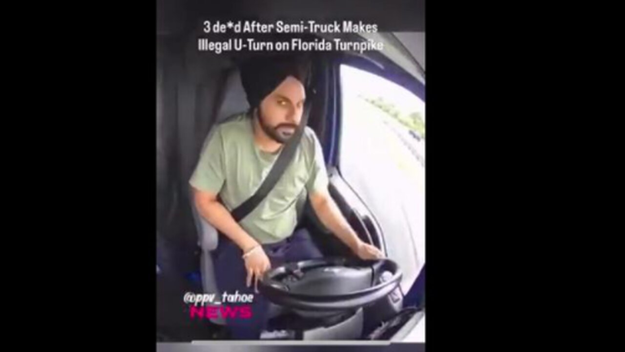 TRUCKER MAKES A U-TURN ON A FREEWAY IN FLORIDA INSTANTLY K!LL!NG ALL.3...IN..THE..CAR...BEHIND..HIM