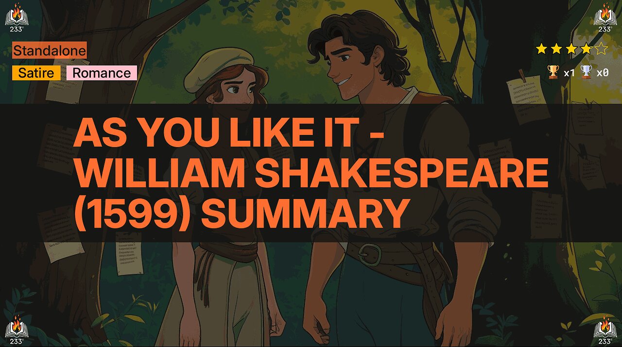 As You Like It - William Shakespeare (1599) Summary