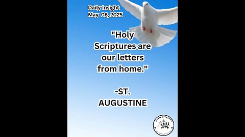 Daily Insight May 08, 2025 #faith #Saints #Insight