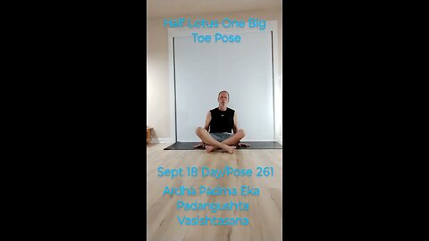 Ardha Padma Eka Padangushta Vasishtasana / Half Lotus One Big Toe Pose