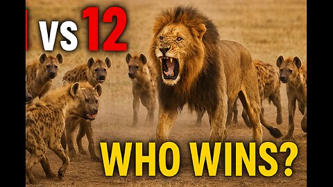 "1 Lion vs 12 Hyenas | Brutal Wildlife Battle Caught on Camera!"