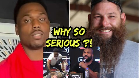 Rampage Jackson's Son Raja Jackson / Rampage jr goes Goku on Wrestler