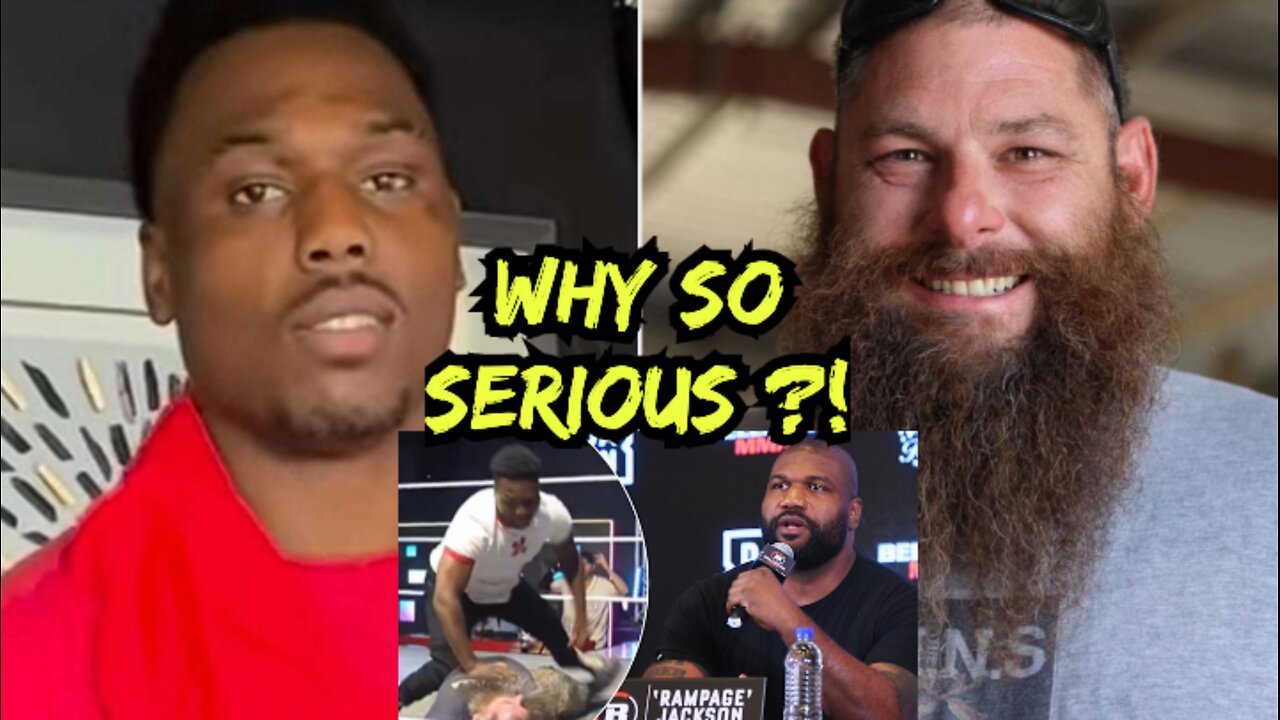 Rampage Jackson's Son Raja Jackson / Rampage jr goes Goku on Wrestler