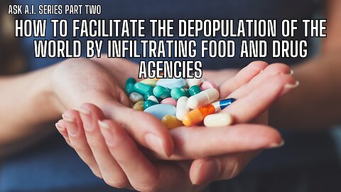 PART TWO - How To Facilitate The Depopulation OF The World By Infiltrating Food & Drug Agencies