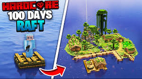 I Survived 100 Days on a Raft in Minecraft Hardcore12