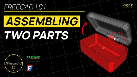 🏗 FreeCAD Assembly Workbench - FreeCAD 1 Tutorial - Box With Lid - FreeCAD Assemble Parts