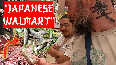 BIZZARE FOOD at "JAPANESE WALMART"! How much MEAT did we EAT?!