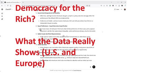 Democracy for the Rich? What the Data Really Shows (U.S. and Europe)