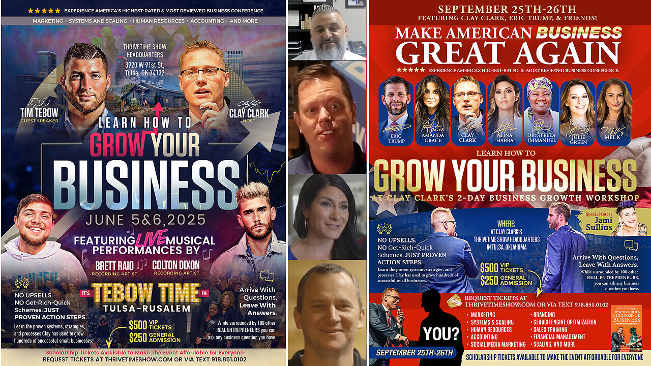 Tim Tebow | 7 Clay Clark Business Client Success Stories + Join Tim Tebow At Clay Clark's June 5-6 Business Growth Conference (14 Tickets Available) + Request Tix At: ThrivetimeShow.com