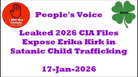 Leaked 2026 CIA Files Expose Erika Kirk in Satanic Child Trafficking Cult 17-Jan-2026