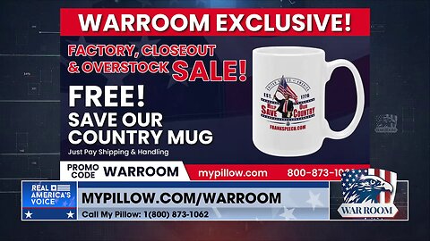 WARROOM EXCLUSIVE! Factory, Closeout & Overstock Sale! Free Save Our Country Mug! Just Pay Shipping And Handling! w/Promo Code WARROOM