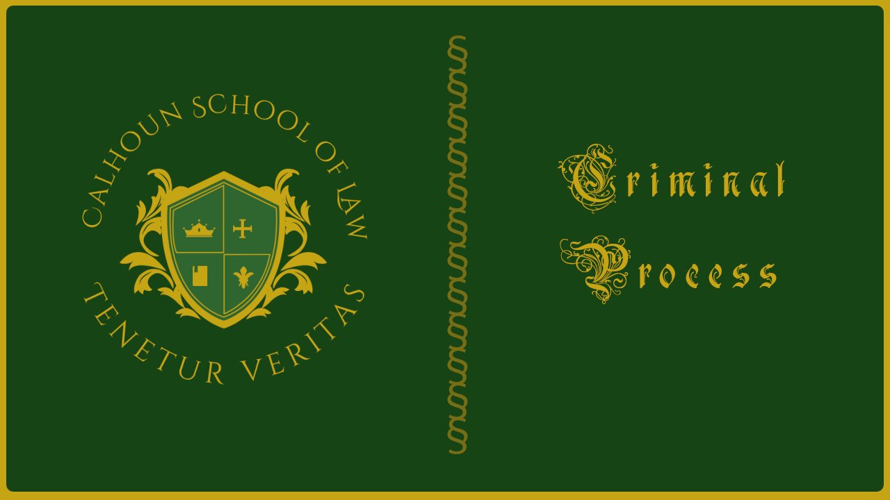 🟢 The Criminal Process 🟢