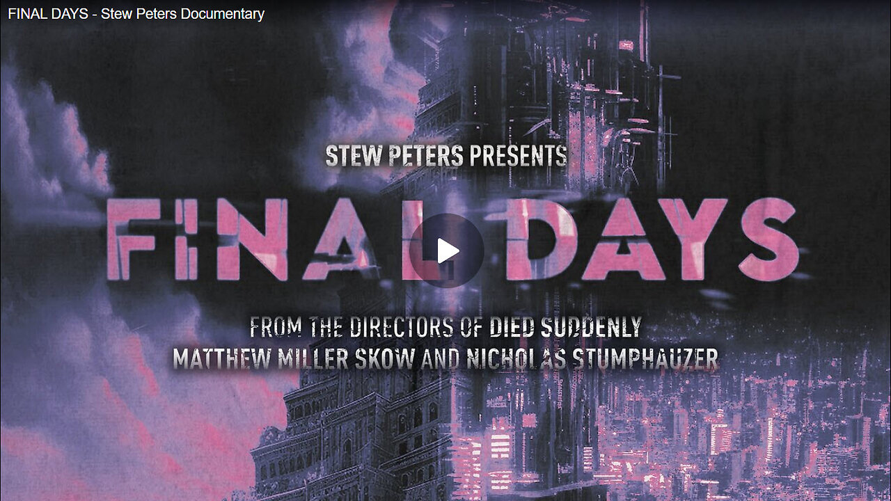 FINAL DAYS! STEW PETERS DOCUMENTARY!