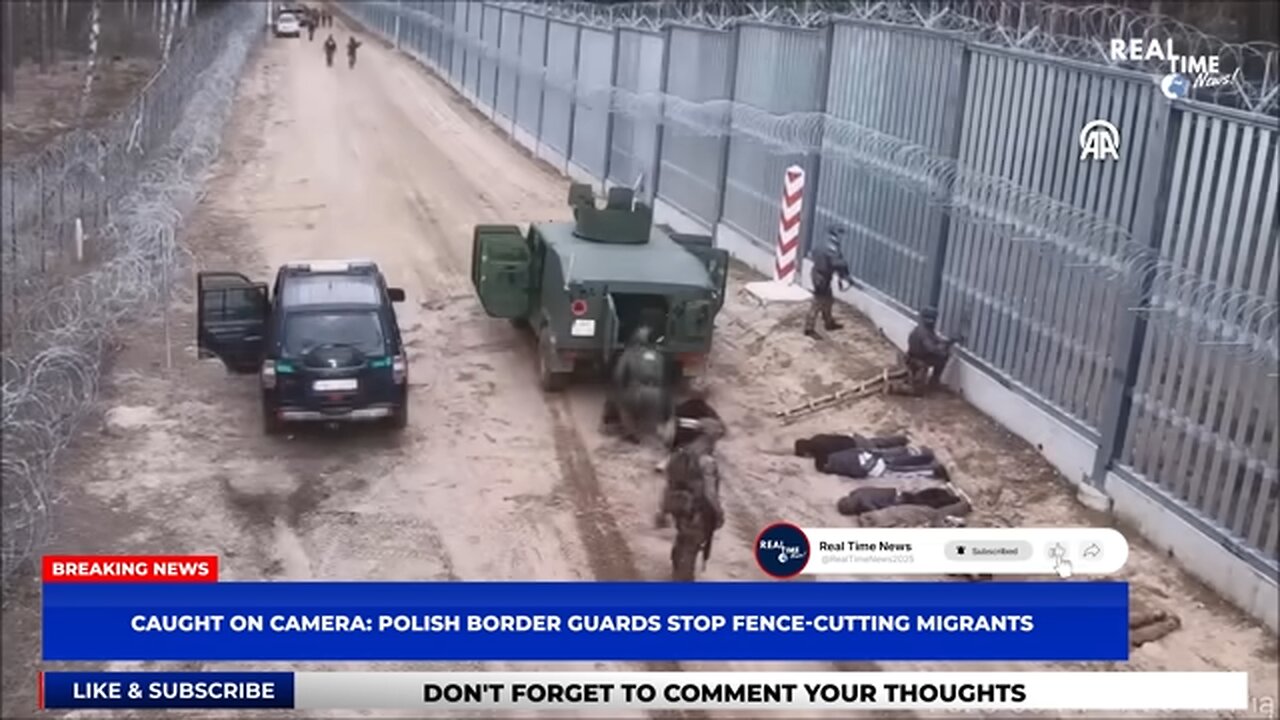 Caught on Camera: Polish Border Guards Stop Fence-Cutting Migrants