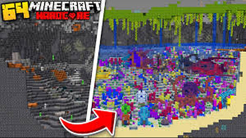 I Transformed a CAVE into an OCEAN in Minecraft