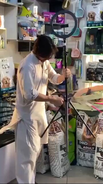 preparing himself for video making