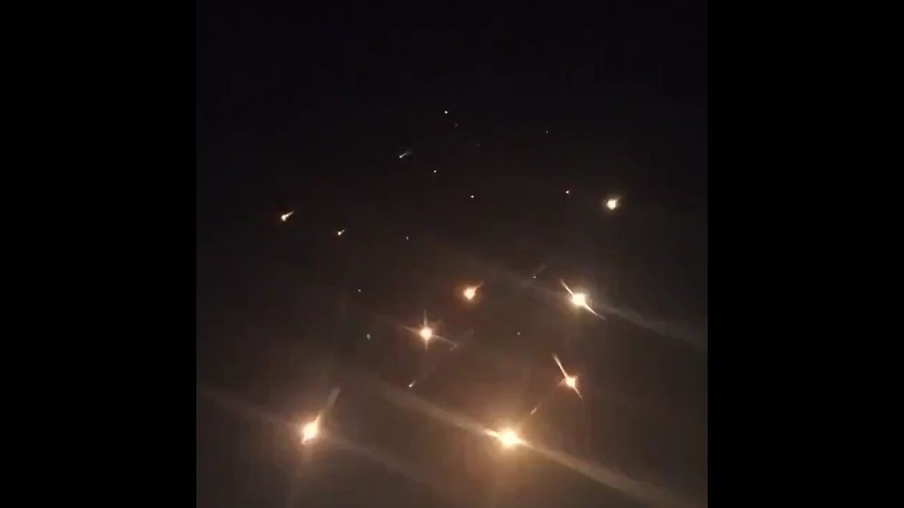 Missiles from Iran pour down on Israel.