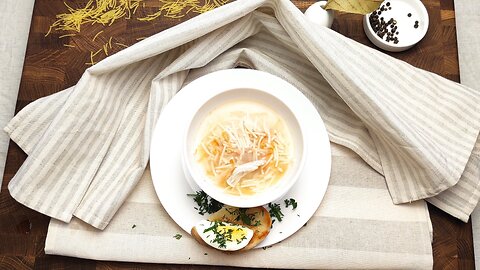 Ultimate Healing Chicken Noodle Soup | Clear Broth Technique | Pure Taste ASMR