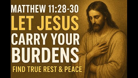 Matthew 11:28-30 – Let Jesus Carry Your Burdens | Find True Rest & Peace in 45 Seconds