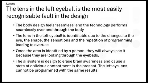 Ai Assimilation - lenses- lens in left eyeball