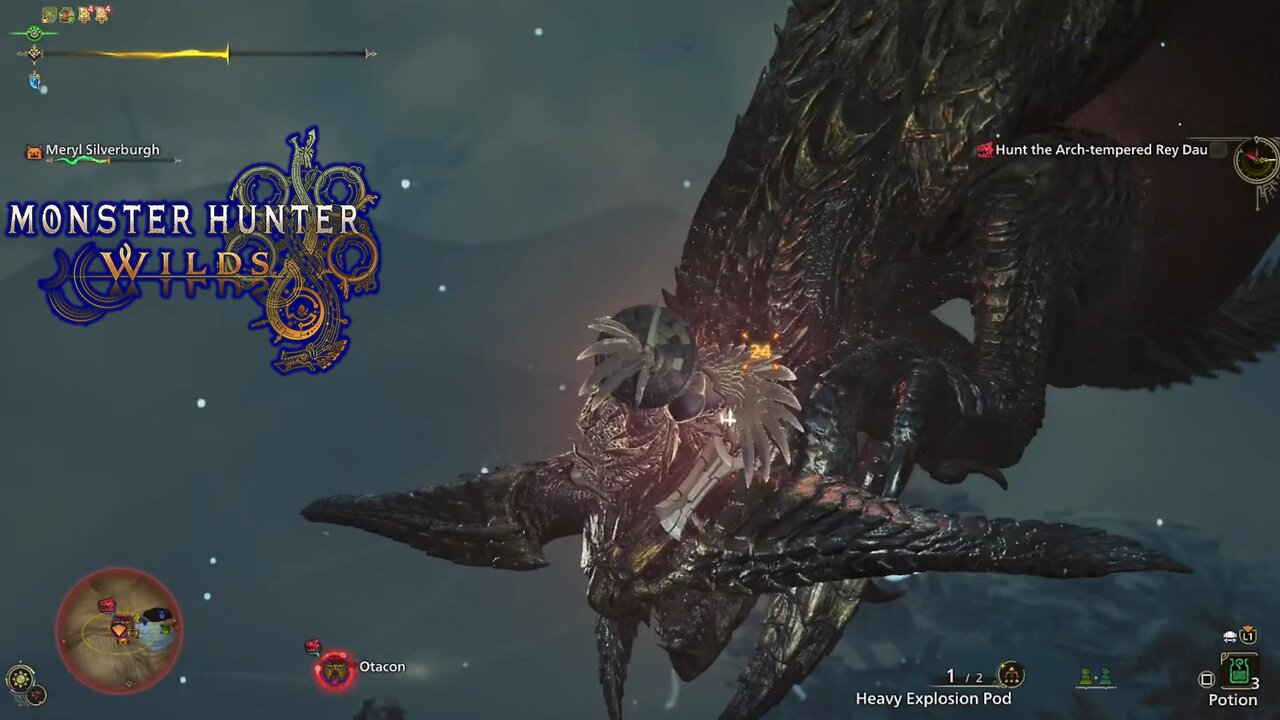 Monster Hunter Wilds Arch Tempered Rey Dau Hunt (PlayStation 5) Gameplay With Palico