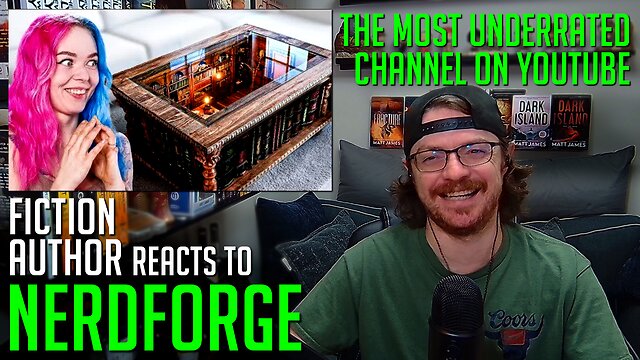 NERDFORGE: I Built a Coffee Table with a Library Inside | Fiction Author Reacts
