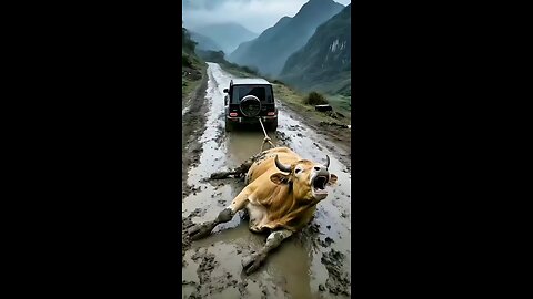 AI Generated Baby Girl in Mountain Road