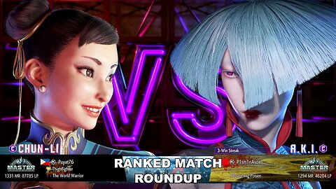 Kuya Kalbo SF6 Ranked Match Roundup. Chun Li Master Rank [Hori Fight Stick]