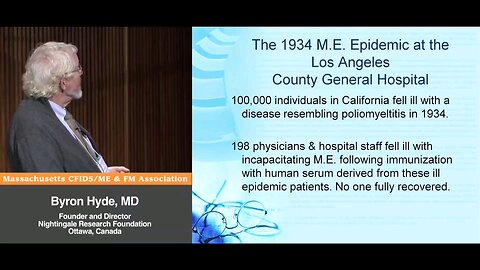 1934 Myalgic Encephalomyelitis Epidemic at the Los Angeles County General Hospital - Byron Hyde, MD
