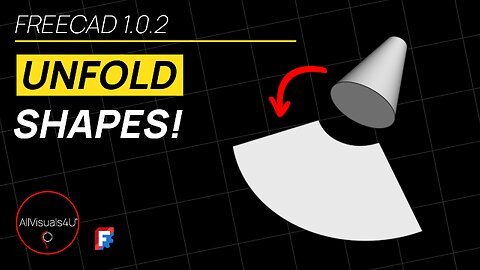 🤝 FreeCAD Unfold Tutorial - FreeCAD Cone - FreeCAD Mesh Workbench - FreeCAD 3D | #Shorts